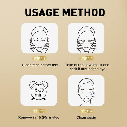 CHMI Under Eye Patches (50 Pairs) - 24K Gold Eye Patches for Puffy Eyes, Dark Circles, EyeBags and Wrinkles