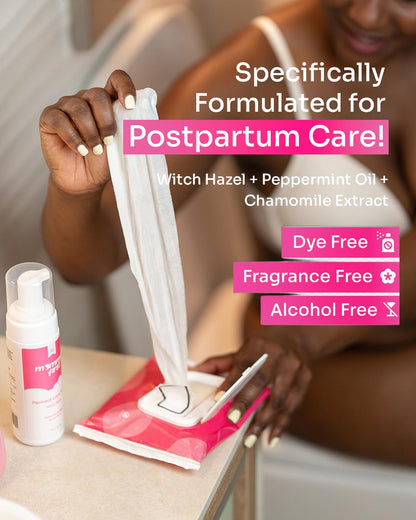 Mommy First® Alcohol-Free Witch Hazel Postpartum Healing Foam & Perineal Cooling Liners Bundle – Probiotic-Infused Relief for Perineal Pain, Itch & Burn After Birth – 24 Liners + 5oz Foam Mommy FirstBuy Supplements Australia