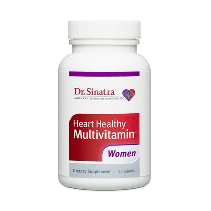 Dr. Sinatra Heart Healthy Multivitamin for Women with Vitamin D 1000 IU, A, B12, C, E, Biotin, Folate, and Zinc, 90 Tablets (30-Day Supply) Dr. Sinatra