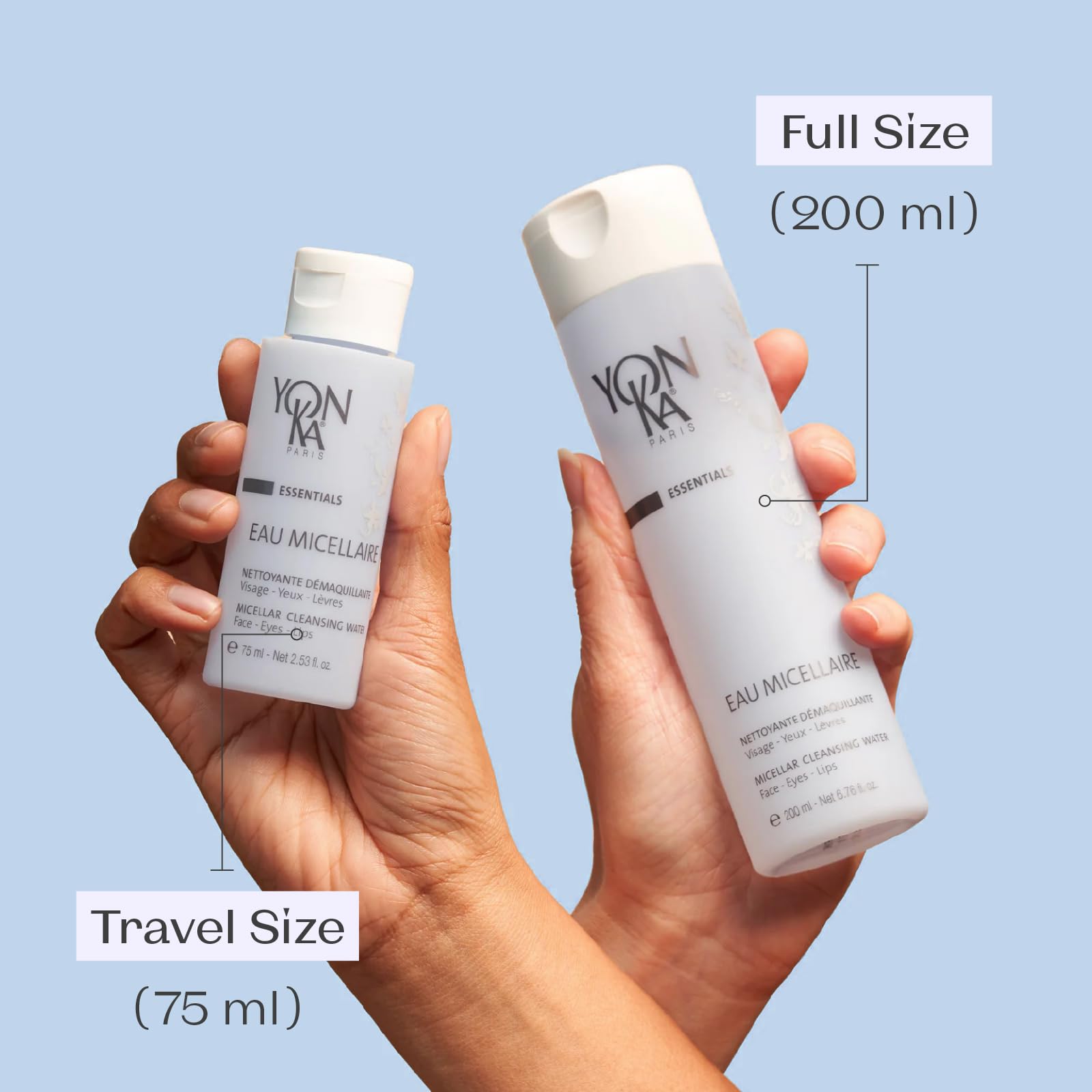 Yonka Eau Micellaire Travel Size | Micellar Water and Cleansing Makeup Remover | Gentle Face Wash with Rose and Chamomile to Remove Impurities and Hydrate | Paraben-Free | 2.53 fl oz YonkaBuy Supplements Australia