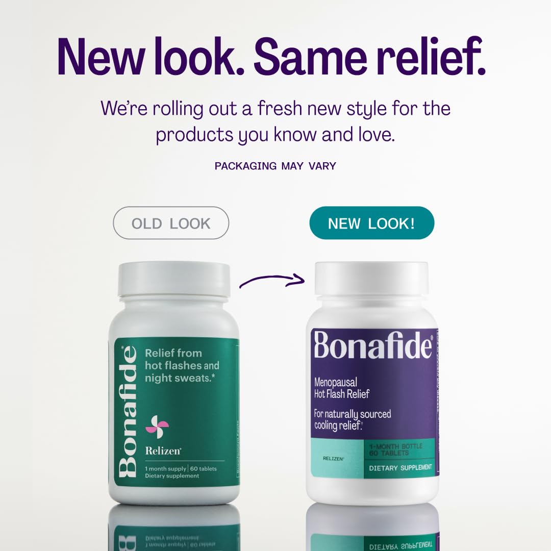 Relizen by Bonafide. Relief from Menopausal Hot Flashes & Night Sweats. — 1-Month Supply (60 Tablets) Bonafide buy supplements Au