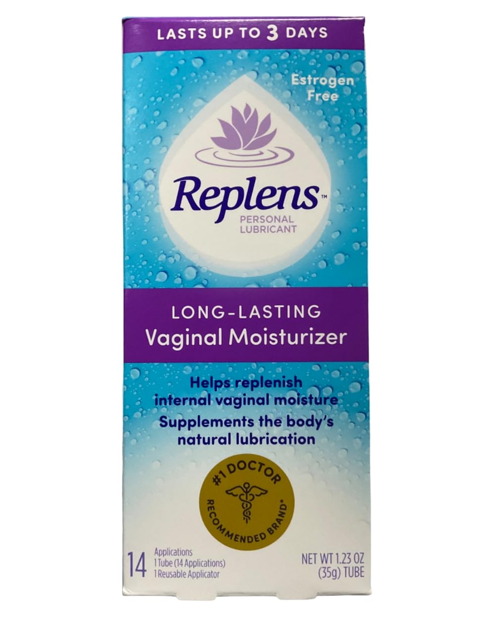 Replens Long-Lasting Vaginal Moisturizer with Reusable Applicator, 1.23 Ounce Replens buy supplements Au