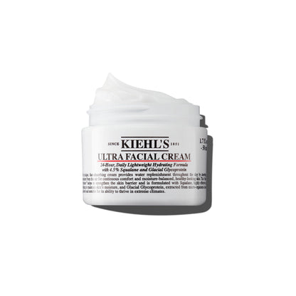 Kiehl's Ultra Facial Cream, with 4.5% Squalane to Strengthen Skin's Moisture Barrier, Skin Feels Softer and Smoother, Long-Lasting Hydration