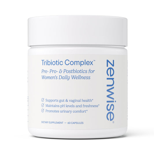 Zenwise Health Womens Triobiotic Complex Supplement for Digestive, Gut Flora & Vaginal Health - Daily Probiotics for Women with Digestive Supports