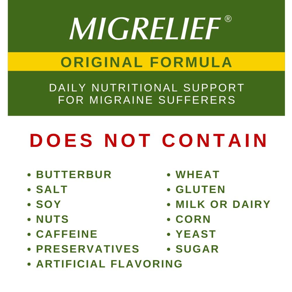 MigreLief Original Triple Therapy with Puracol - Nutritional Support for Migraine Sufferers - 60 Caplets/1 Month Supply MigreLiefBuy Supplements Australia