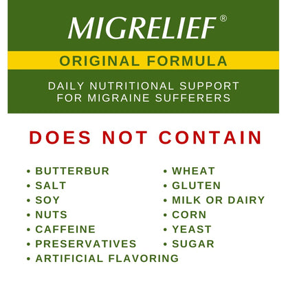 MigreLief Original Triple Therapy with Puracol - Nutritional Support for Migraine Sufferers - 60 Caplets/1 Month Supply MigreLiefBuy Supplements Australia