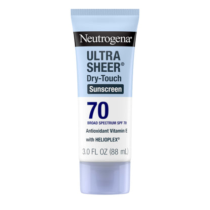 Neutrogena Ultra Sheer Dry-Touch Sunscreen Lotion SPF 70, Broad Spectrum, Water Resistant 80 Min