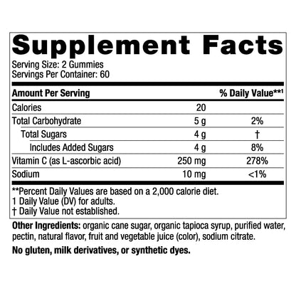 Nordic Naturals Vitamin C Gummies, Tart Tangerine - 120 Gummies - 250 mg Vitamin C - Immune Support, Antioxidant Protection, Child Growth & Development - Non-GMO, Vegan - 60 Servings (Pack of 2) Nordic NaturalsBuy Supplements Australia