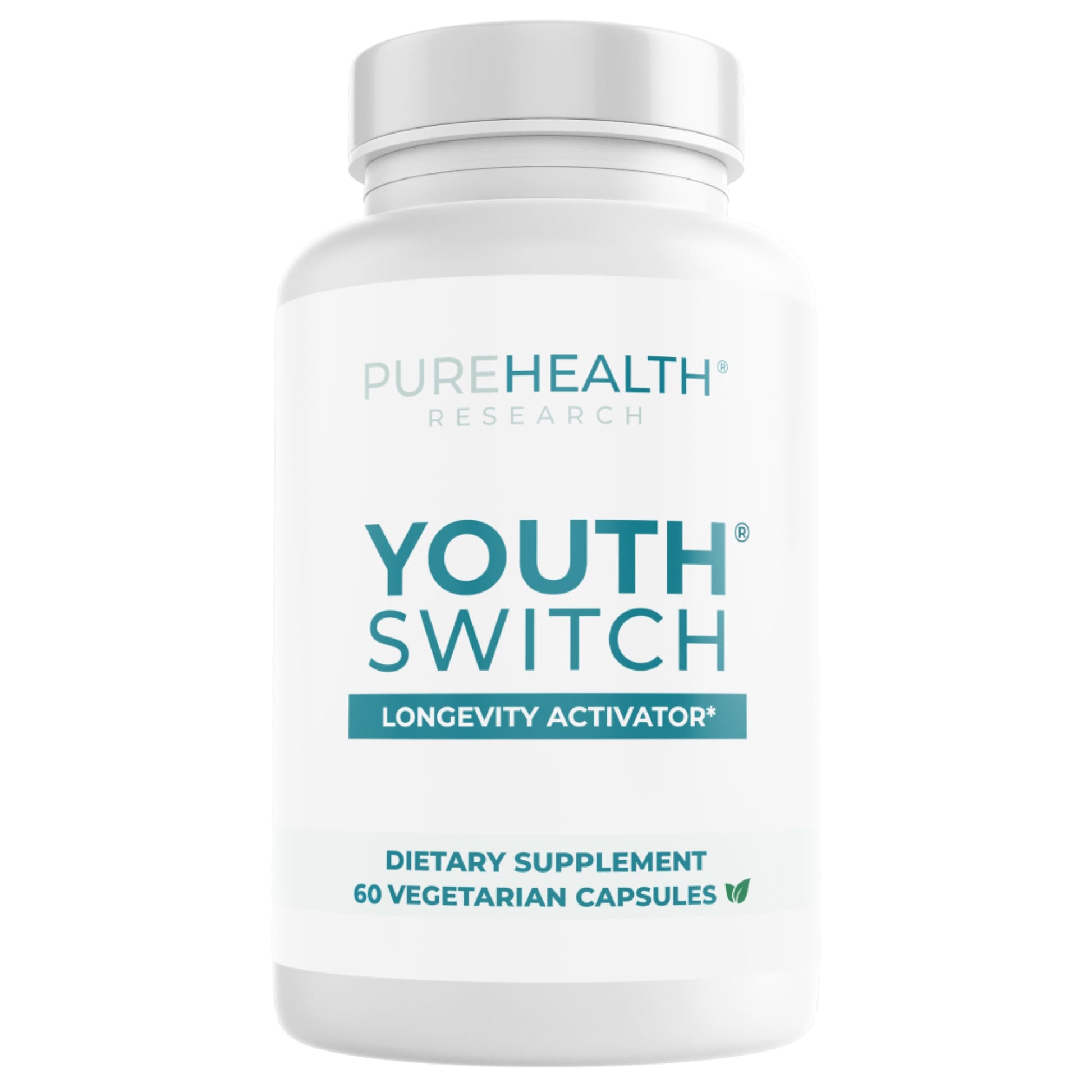 PUREHEALTH RESEARCH Youth Switch - Anti Aging Supplement for Women & Men - Longevity Mix for Healthy Aging - with Ashwagandha, Cat's Claw Extract, Astragalus Root, L-Lysine HCL & More - 60 Capsules PUREHEALTH RESEARCHBuy Supplements Australia