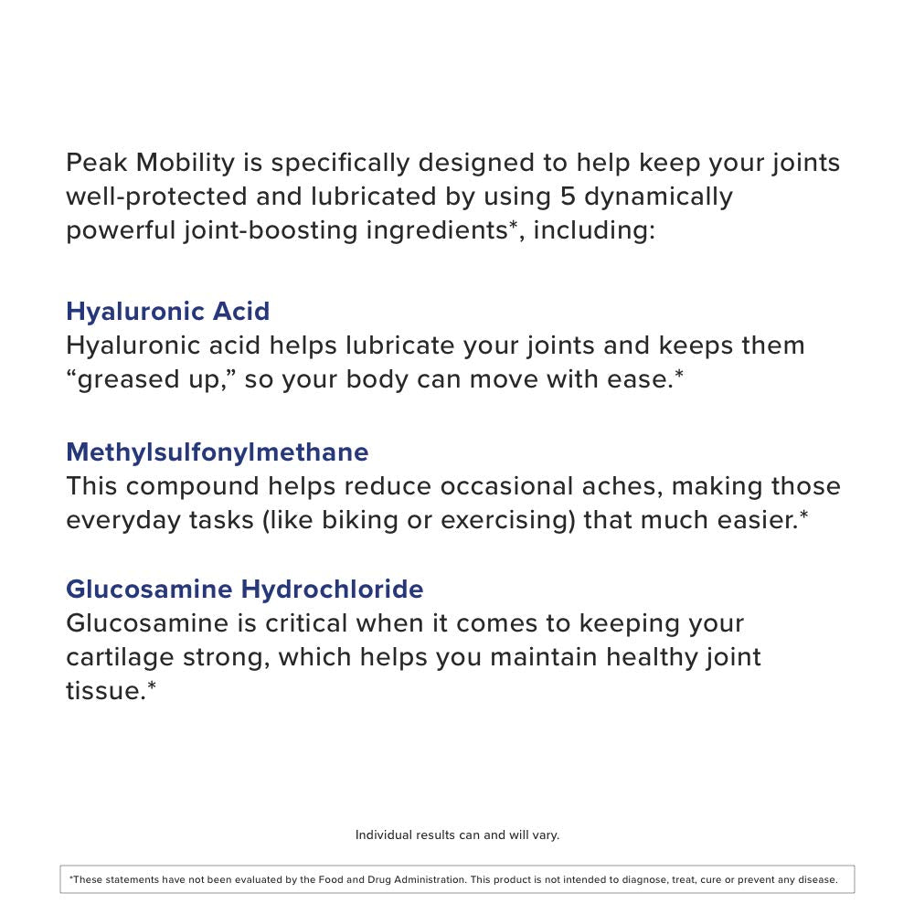 Gundry MD® Peak Mobility Plus Advanced Joint and Flexibility Support Formula, 60 Count Gundry MDBuy Supplements Australia