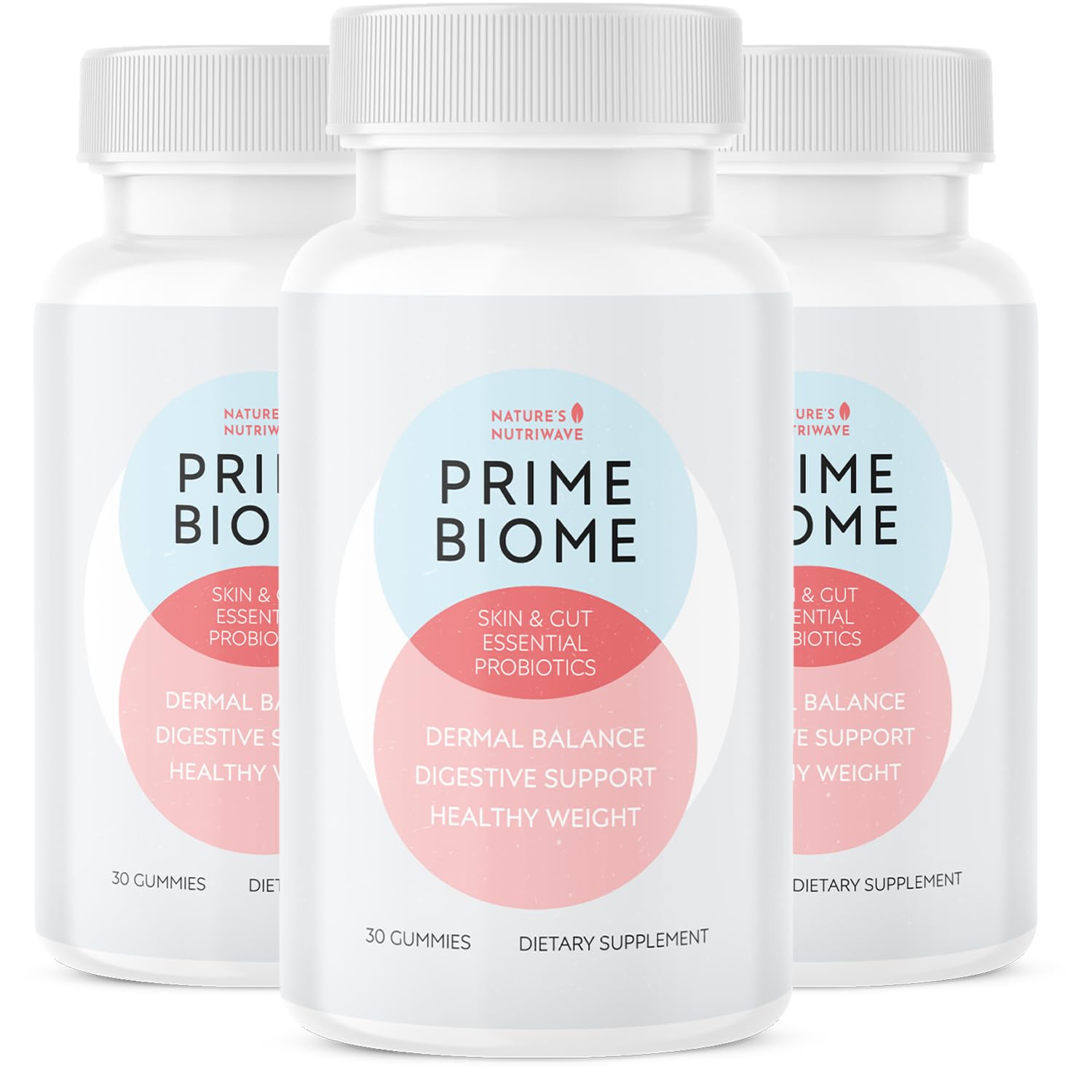 Nature’s NutriWave PrimeBiome Probiotic Gummies – Plant-Based Blend with Inulin, Lion’s Mane, Ginger & More– Non-GMO, No Stimulants, GMP Certified – 30 Gummies, 3 Month Supply Nature’s NutriWave buy supplements Au