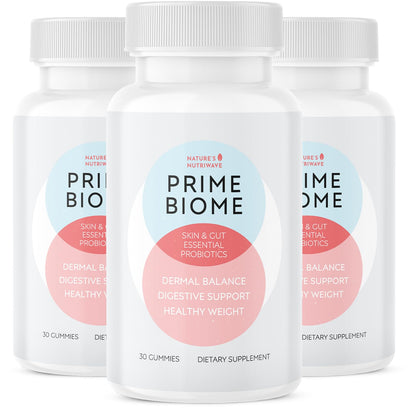 Nature’s NutriWave PrimeBiome Probiotic Gummies – Plant-Based Blend with Inulin, Lion’s Mane, Ginger & More– Non-GMO, No Stimulants, GMP Certified – 30 Gummies, 3 Month Supply Nature’s NutriWave buy supplements Au