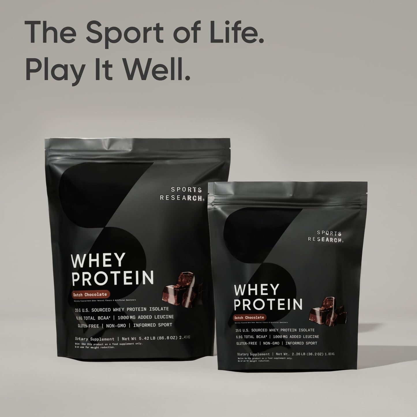 Sports Research Whey Protein Isolate - Sports Nutrition Protein Powder 25g per Serving - 5lb Bag Whey Protein - Dutch Chocolate Bulk Protein Powder, 60 Servings Sports Research buy supplements Au