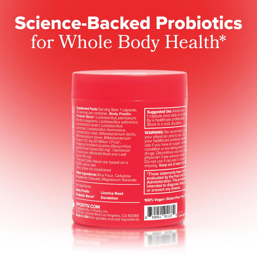 O Positiv URO Women’s Probiotic – All-in-one Probiotic for Women - Vaginal, Gut, Skin, and Oral Microbiome Health – 20B+ CFUs, Licorice Root, Dandelion – Non-GMO, Vegan, Gluten-Free – 30 Capsules O Positiv buy supplements Au