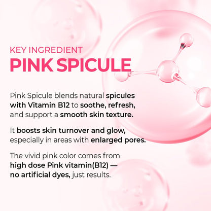 Dr.Melaxin Cyano Pink Spicule Niacinamide Serum – Vitamin B12 Pore Minimizer, Liquid Microneedle Facial Treatment