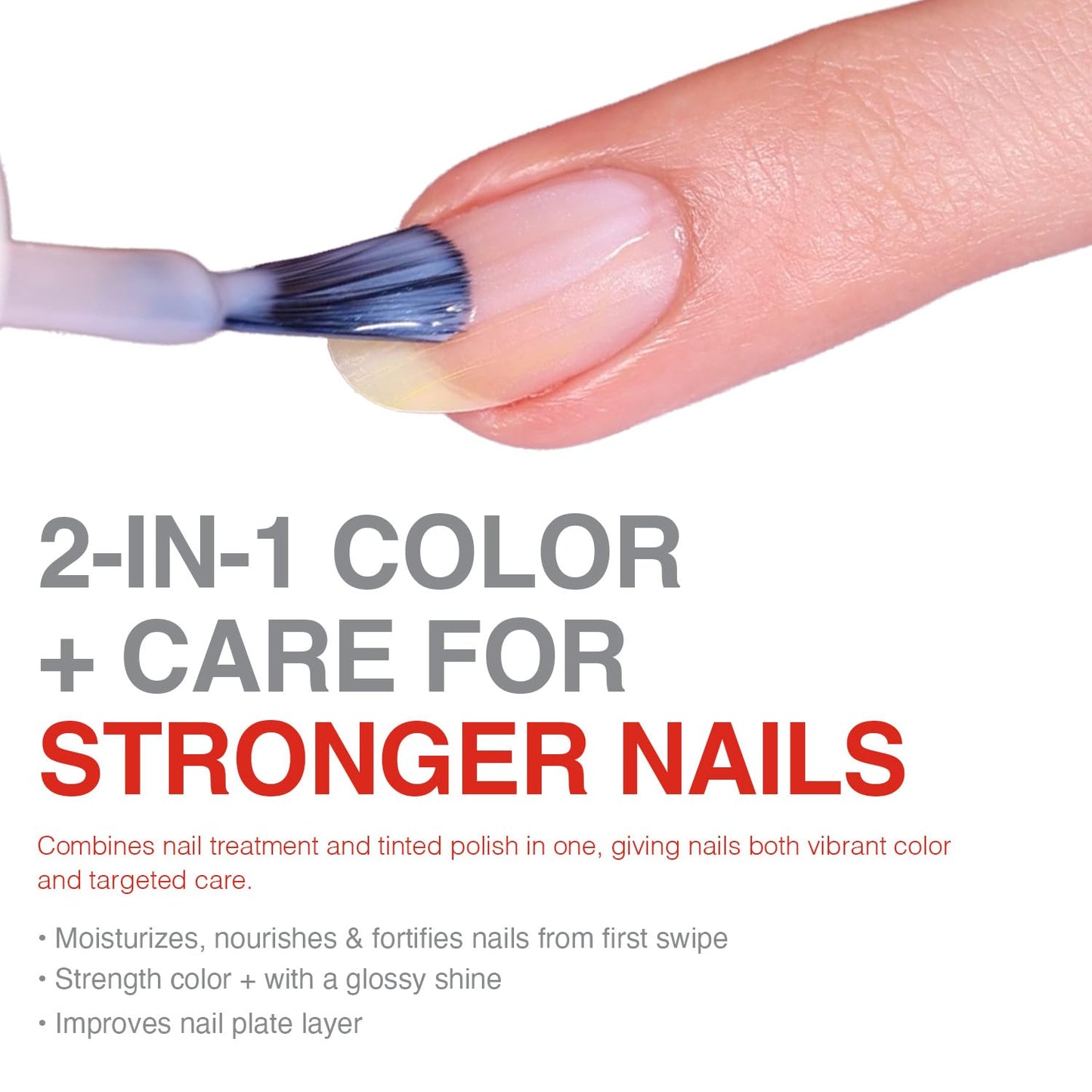 Probelle Tinted Nail Strengthener, Colored Nail Strengthening Treatment, Nail Growth and Repair, Stops Peeling, Splits, Chips, Cracks,
