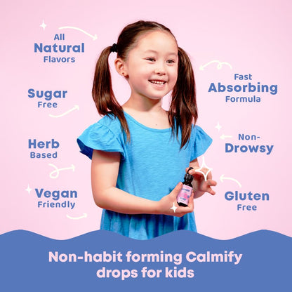 JoySpring Calmify Magnesium Glycinate for Kids | Liquid Magnesium with L-Theanine Supplement | Chamomile Extract & Passion Flower Extract | Sugar-Free Calm Drops | 1 fl oz (30 Servings) JoySpringBuy Supplements Australia