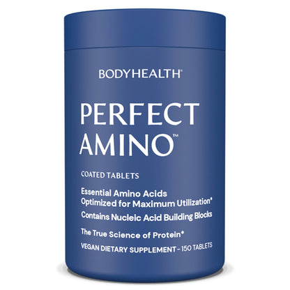 BodyHealth PerfectAmino (150 ct) Easy to Swallow Tablets, Essential Amino Acids Supplement with BCAAs, Vegan Protein for Pre/Post Workout & Muscle Recovery with Lysine, Tryptophan, Leucine, Methionine BodyHealth buy supplements Au