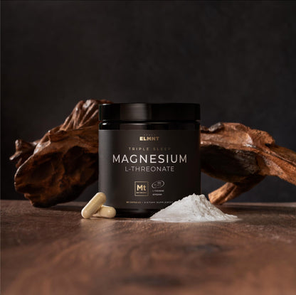 Triple Sleep Magnesium L-Threonate w. Apigenin, Theanine & Magtein Magnesium L Threonate - High Absorption Magnesium Supplement Capsules for Men and Women Magnesium Powder Pills TERRA ELMNT buy supplements Au