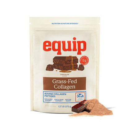 Equip Foods Grass Fed Collagen Powder | Hydrolyzed Bovine Collagen Peptides with Amino Acids | Prime Beef Collagen for Healthy Joints, Skin & Nails | Non-GMO, Paleo Friendly | 30 Servings, Chocolate Equip buy supplements Au