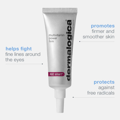 Dermalogica Multivitamin Power Firm Eye Cream with Antioxidant Vitamins, Anti-Aging Wrinkle Firming