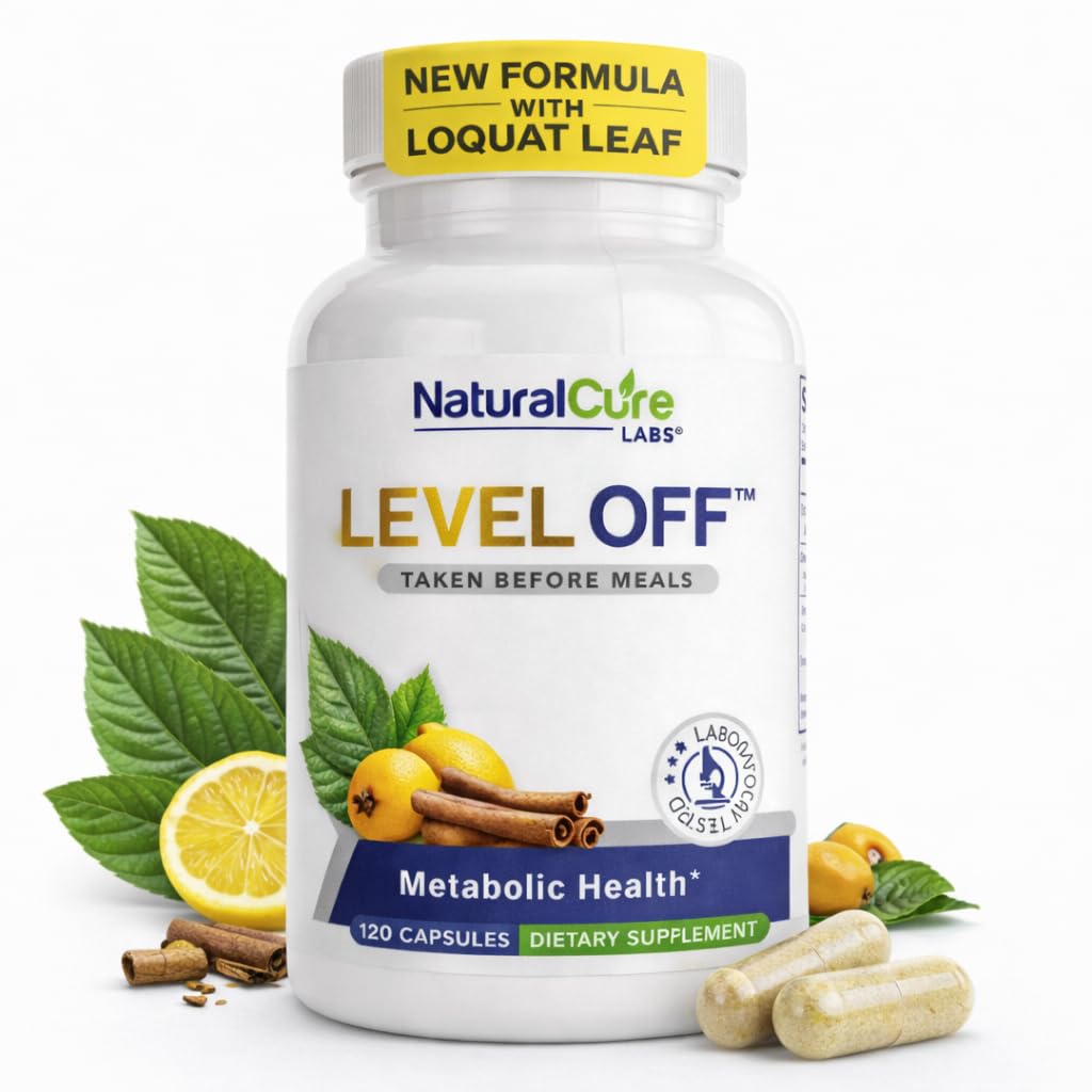 Level Off Glucose Support Supplement – After-Meal Support Formula for Healthy Post-Meal Glucose Response, Plant-Based Capsules for Metabolic Wellness, Vegan & Non-GMO – 120 Count (Pack of 1). Natural Cure Labs buy supplements Au