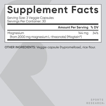 Sports Research® 90 Ct Cognitive Health Support Pack - Triple Strength Omega 3 Fish Oil EPA DHA Fatty Acids from Single-Source Wild Alaskan Pollock & Magtein Magnesium L-Threonate for Memory, Focus Sports Research buy supplements Au