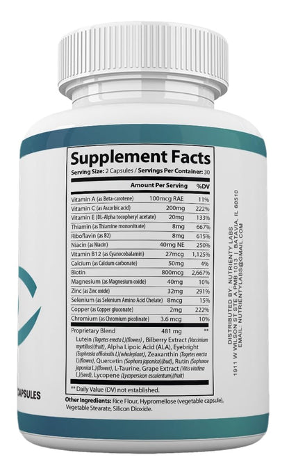 Zonata Vision Clear Eye Health Support Vitamins Pills, Vision Clear Supplement, 60 Capsules ZonataBuy Supplements Australia