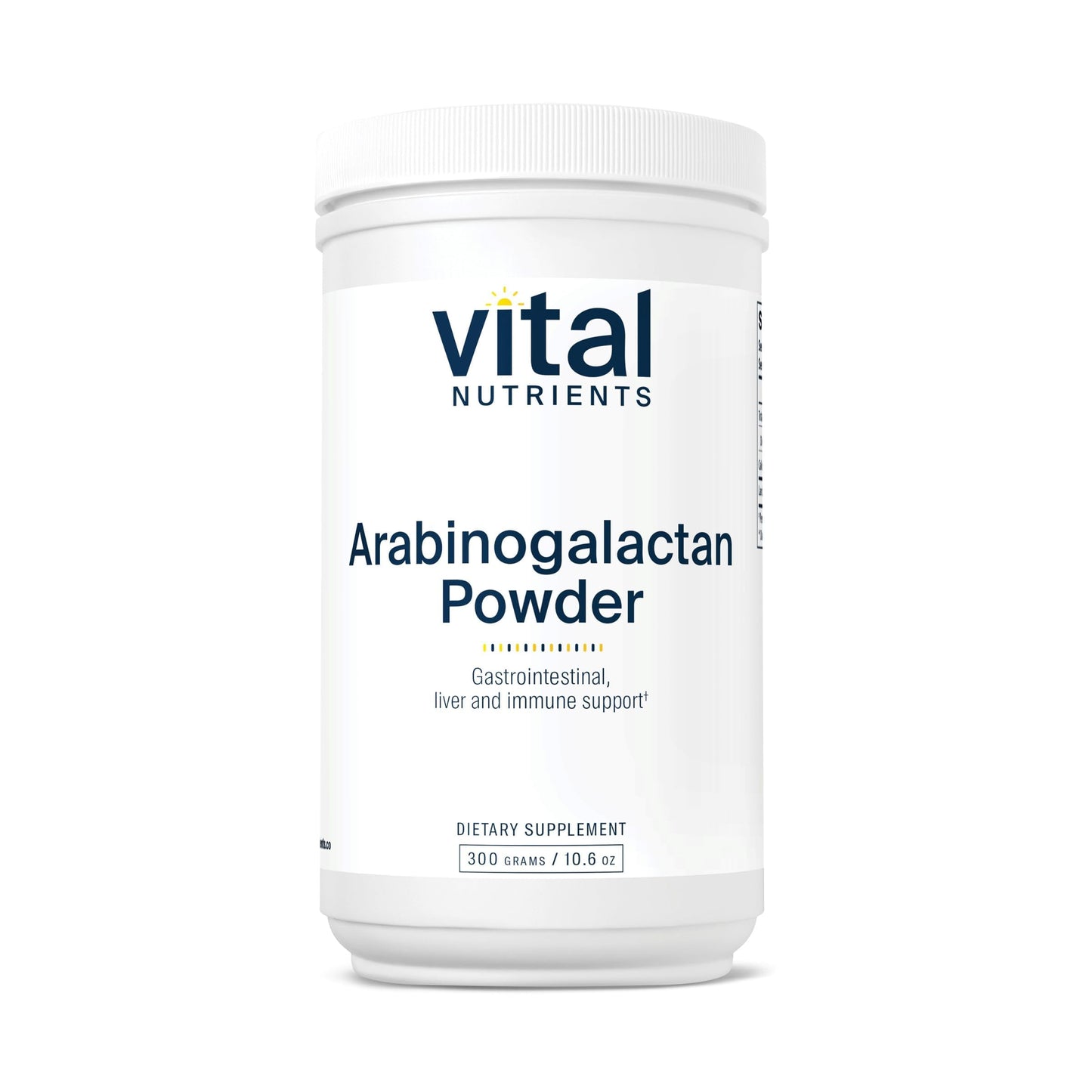 Vital Nutrients Arabinogalactan Powder - Vegan Prebiotic Fiber Supplement for GI Health, Liver, and Immune Support