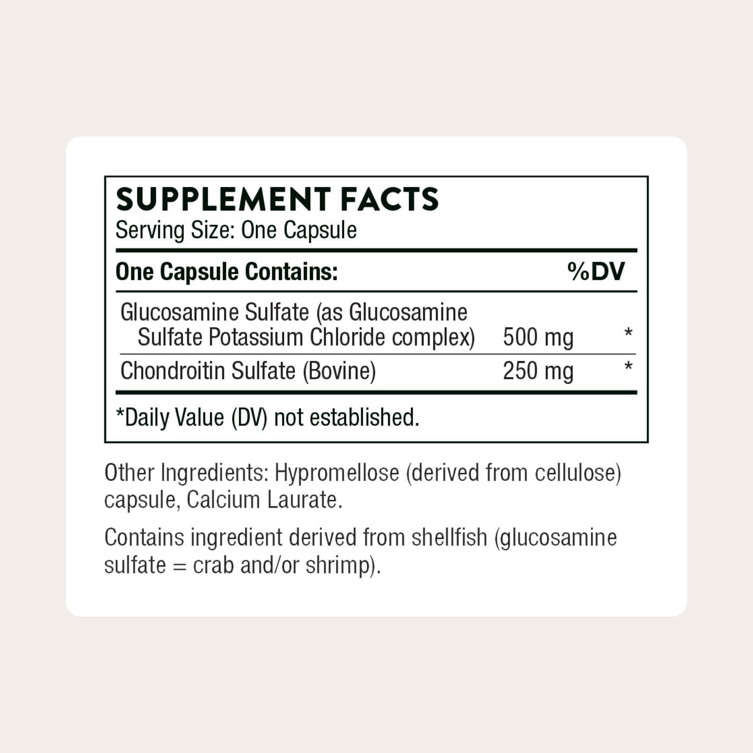 THORNE - Glucosamine & Chondroitin - Helps Maintain Healthy Joint Function & Mobility - Supports Normal Cartilage Formation* - Third-Party Certified - Gluten, Dairy & Soy-Free - 90 Capsules THORNE buy supplements Au