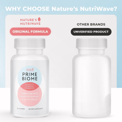 Nature’s NutriWave PrimeBiome Probiotic Gummies – Plant-Based Blend with Inulin, Lion’s Mane, Ginger & More– Non-GMO, No Stimulants, GMP Certified – 30 Gummies, 1 Month Supply Nature’s NutriWaveBuy Supplements Australia