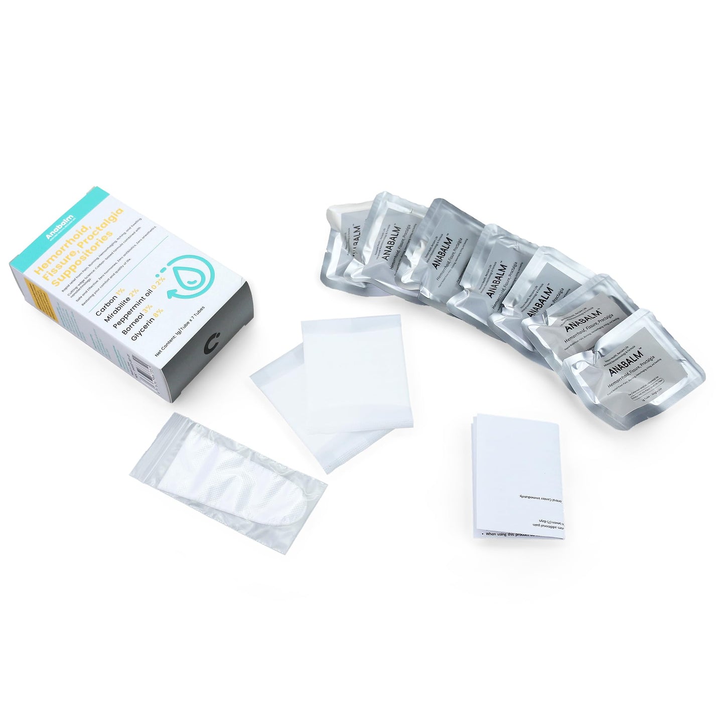 anabalm Hemorrhoid Treatment Suppositories, Natural Fissure Treatment for Anus Relief of Proctalgia, Pain, Itching, Swelling or Itch Discomfort - 7 Count anabalmBuy Supplements Australia