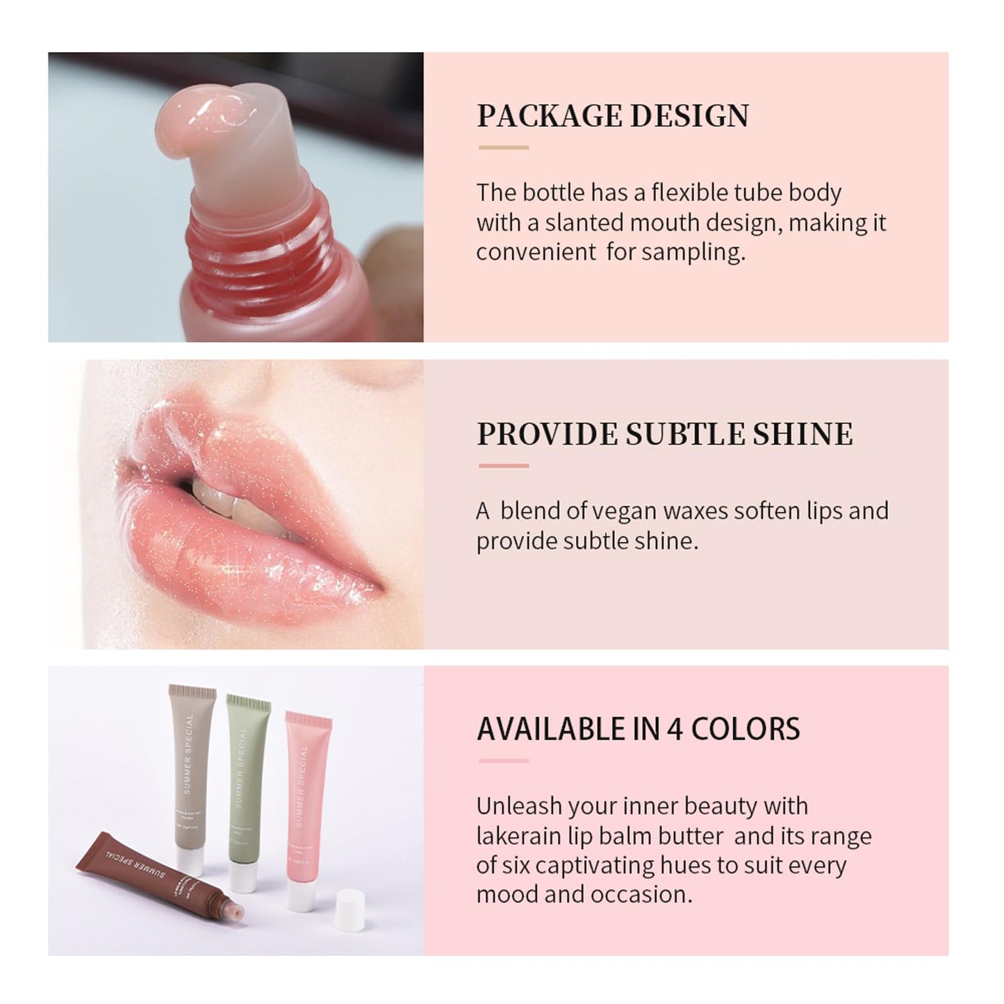 YumSova 4PCS Summer Lip Gloss Lipstick, Containing Natural Oils And Fruit Extracts, Can Soothe And Soften Dry Lips, Keep Moisture For A Long Time, And Is Not Sticky (4PCS) YumSovaBuy Supplements Australia