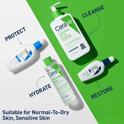 CeraVe Hydrating Toner for Face Non-Alcoholic with Hyaluronic Acid, Niacinamide, and Ceramides for Sensitive Dry Skin