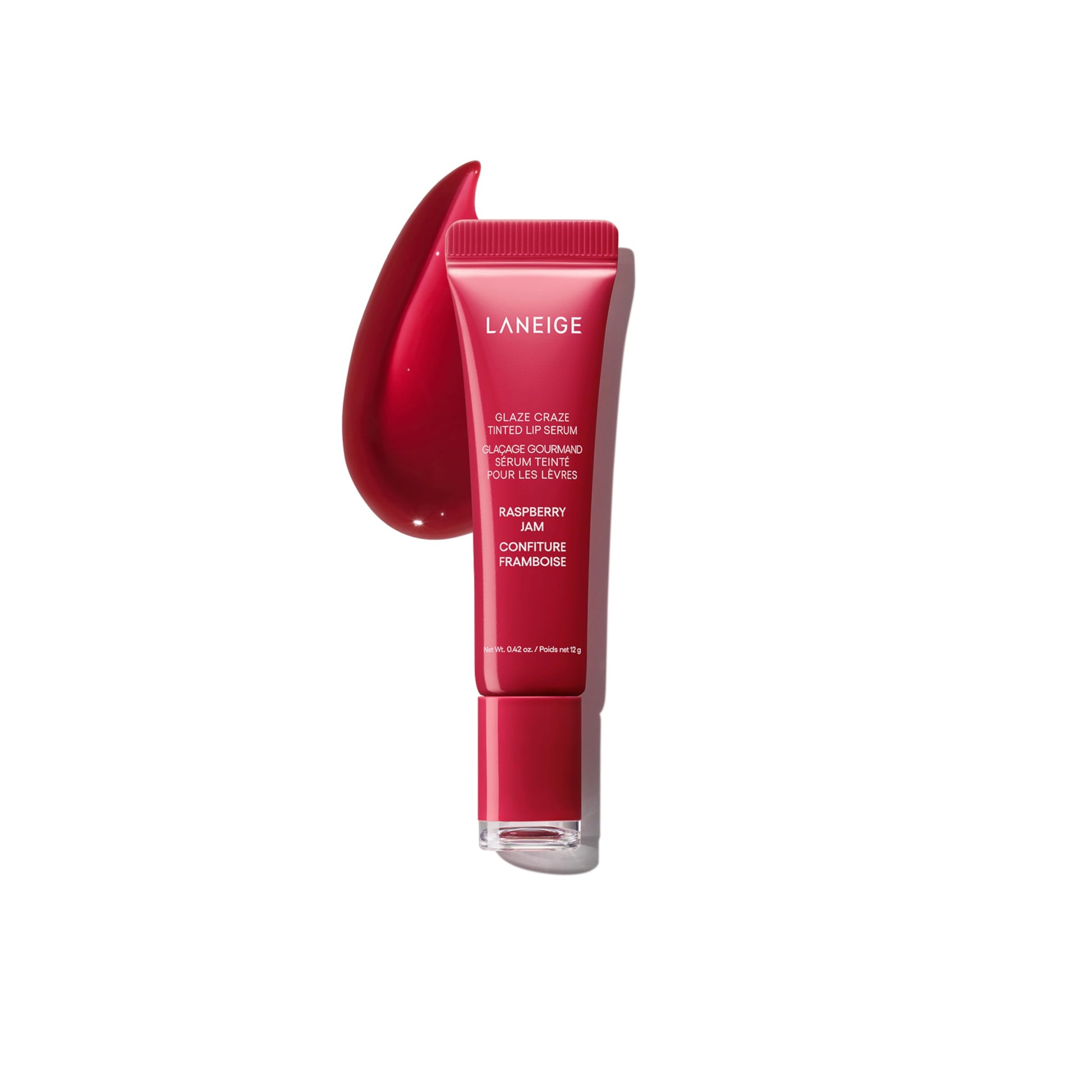 LANEIGE Glaze Craze Tinted Lip Serum, Raspberry Jam: Hydrating Lip Serum for Glossy, Nourished Lips with Plumping Polypeptides LANEIGEBuy Supplements Australia