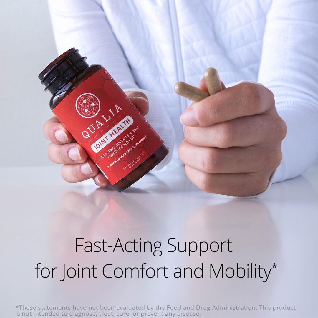 Qualia Joint Health 9 Advanced Joint Health nutrients: denatured Collagen, boswellia, tumeric, Boron, Ginger, L-carnitine. Cartilage Health, Tendon Strength, Healthy Joint Aging (1 Month Supply) QUALIA LIFE SCIENCESBuy Supplements Australia