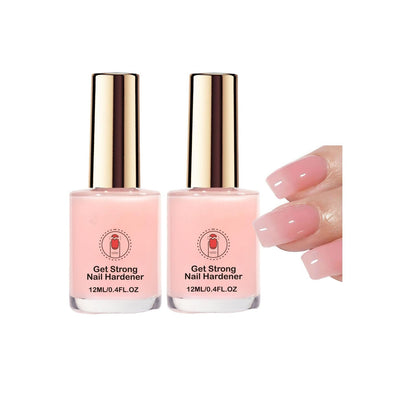 Nail Strengthener for Women, Pink Nail Hardener Extra Strong and Growth, Long-Lasting Quick Dry, Nail Strengthening Polish for Weak Brittle