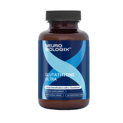 Neurobiologix Glutathione Ultra, L-Glutathione Antioxidant Complex with Vitamin C, A, B2, B6, Zinc, Selenium, Manganese, Taurine & Quercetin for Cellular Health, Gluten Free, 60 Vegetarian Capsules NeurobiologixBuy Supplements Australia