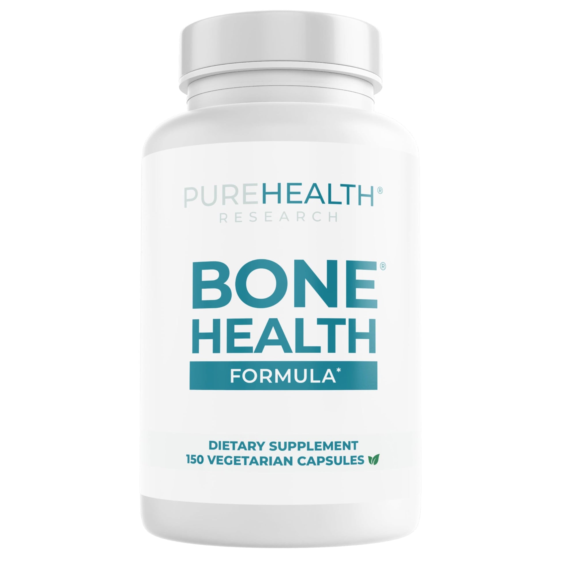 PUREHEALTH RESEARCH Bone Health Formula - for Bones, Joint & Skeletal Wellness - with Calcium, Magnesium, Zinc, Copper, Manganese, Potassium, Vitamin K2, D3, C & More for Women & Men - 150 Capsules PUREHEALTH RESEARCHBuy Supplements Australia