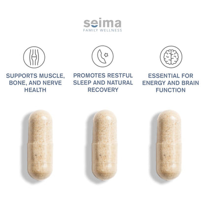 SEIMA - 4-in-1 Magnesium Complex – 1200 mg with Glycinate, Citrate, L-Threonate and Malate – Sleep, Stress Relief, Muscle Recovery, Energy and Well-Being for Women and Men, 90 Capsules Seima buy supplements Au
