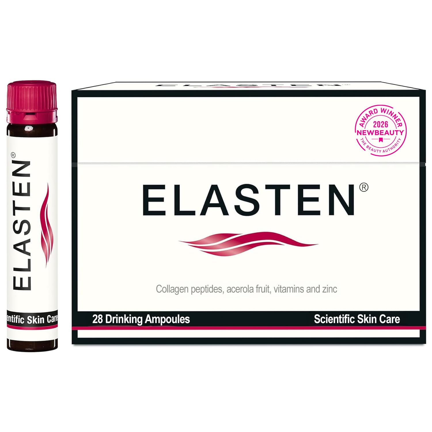 ELASTEN Clinically Tested Collagen Complex for Radiant Skin from Within – Reduces Fine Lines – Supports Healthy Connective Tissue – 28 Liquid Collagen Ampoules (0.85 fl oz / 25 ml Each) Elasten buy supplements Au