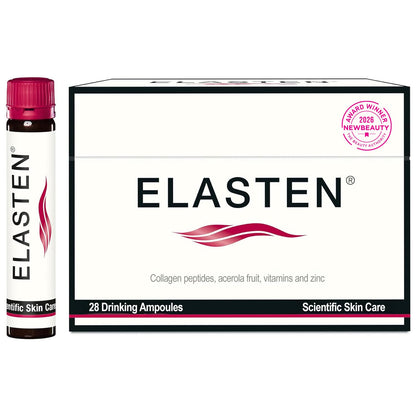 ELASTEN Clinically Tested Collagen Complex for Radiant Skin from Within – Reduces Fine Lines – Supports Healthy Connective Tissue – 28 Liquid Collagen Ampoules (0.85 fl oz / 25 ml Each) Elasten buy supplements Au