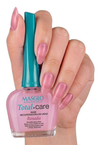 MASGLO Advanced Total Care Nail Strengthener – Post Gel Damage Recovery Treatment, 13-Free Vegan Fast-Dry Thickening Repair with Tea Tree Oil