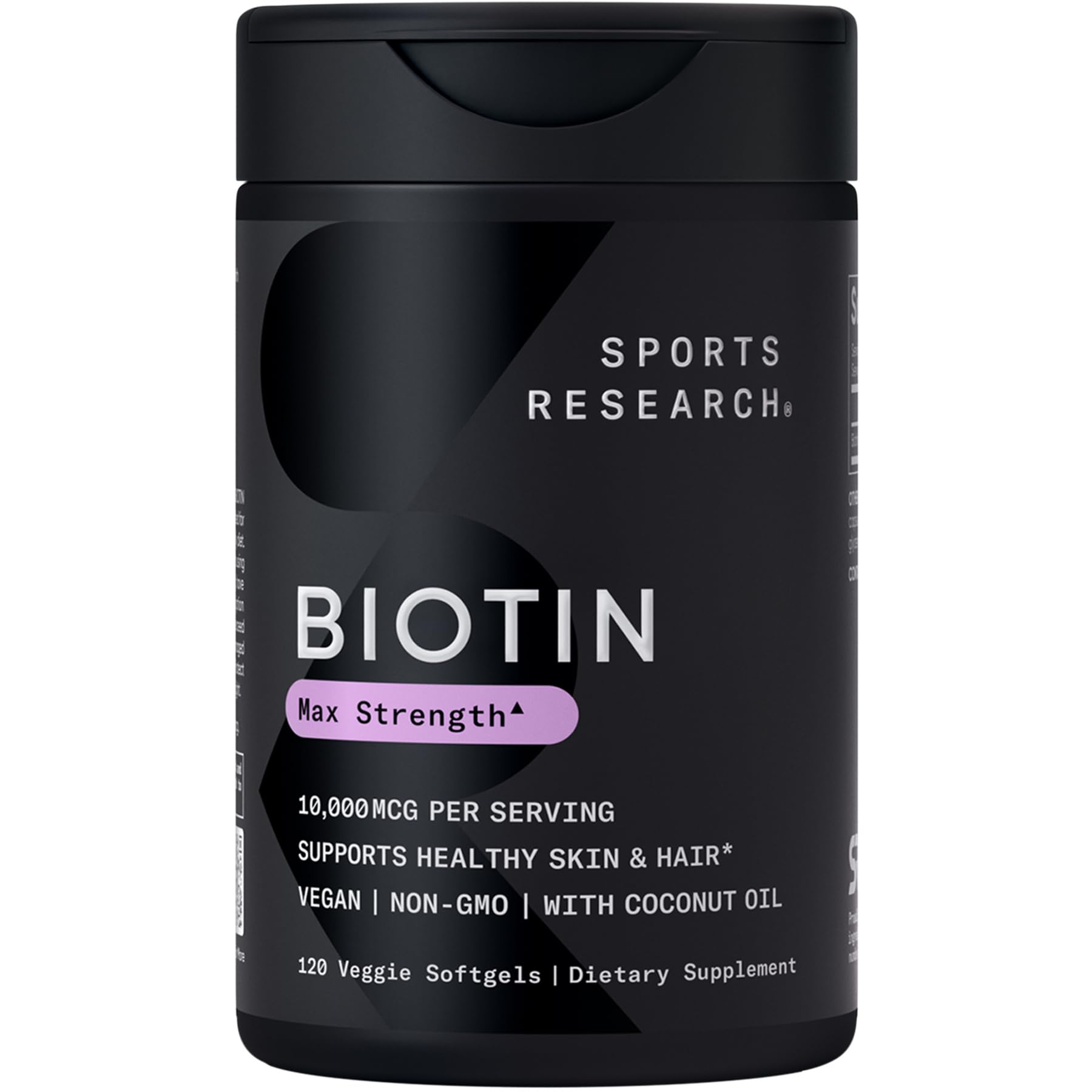 Sports Research® Collagen Peptides for Women & Men Hydrolyzed Type 1 & 3 Protein Supplement Easy Mixing Vital Nutrients Proteins and Vegan Biotin 10,000mcg Max Strength B7 120 Softgels (4 Month Supply Sports Research buy supplements Au