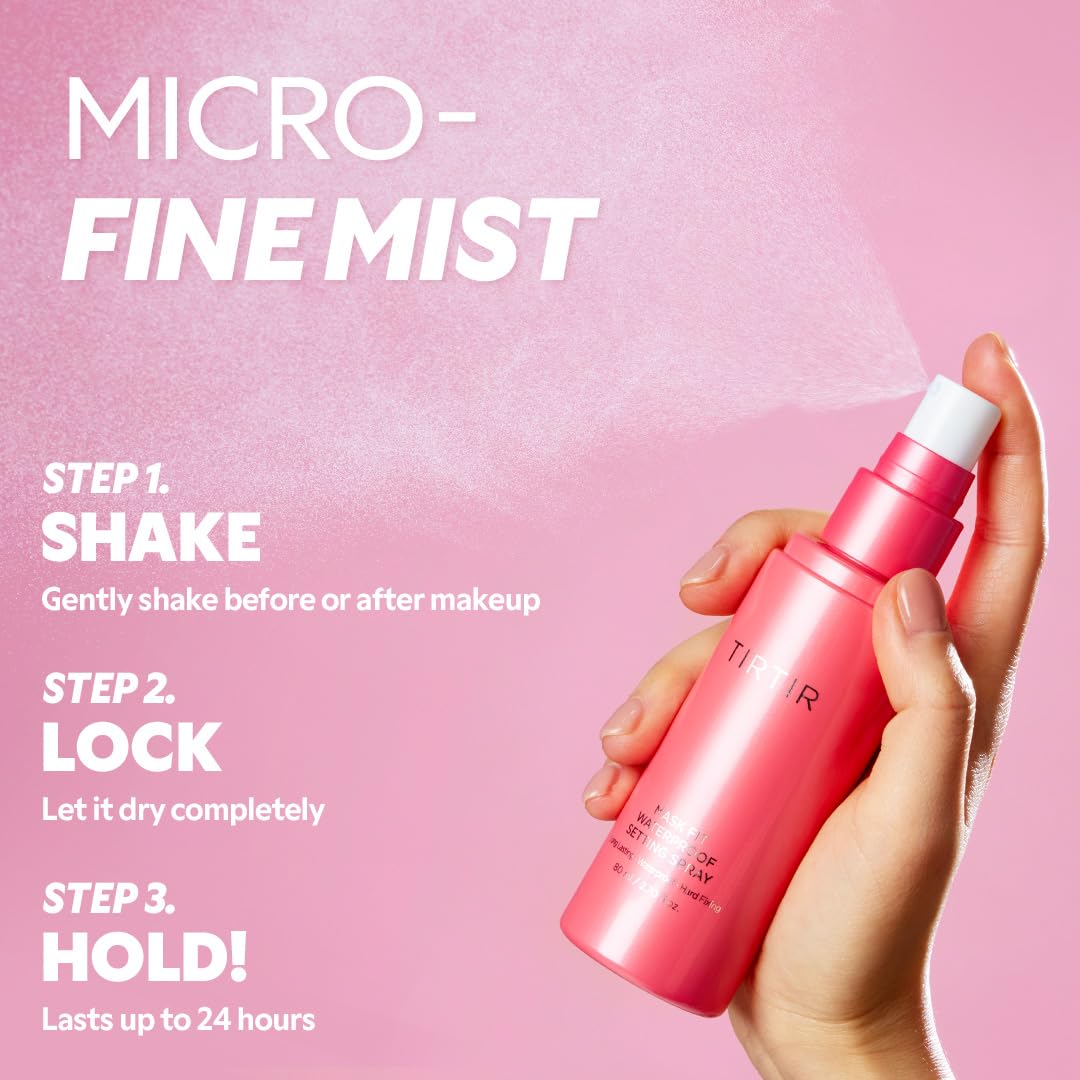 TIRTIR Waterproof Setting Spray – 24 Hour Long Lasting Fix, Sweatproof Water Resistant Makeup Finisher – Ethanol Free, Semi Matte Finish for Oily Skin – Korean Makeup Fixer TIRTIRBuy Supplements Australia