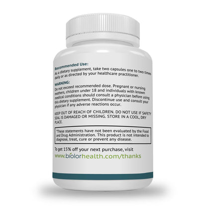 Biolor High Absorption Propionyl-L-Carnitine (PLCAR) No Artificial Fillers - Effective Propionyl L Carnitine HCL Supplement to Support Blood Circulation - 120 Capsules