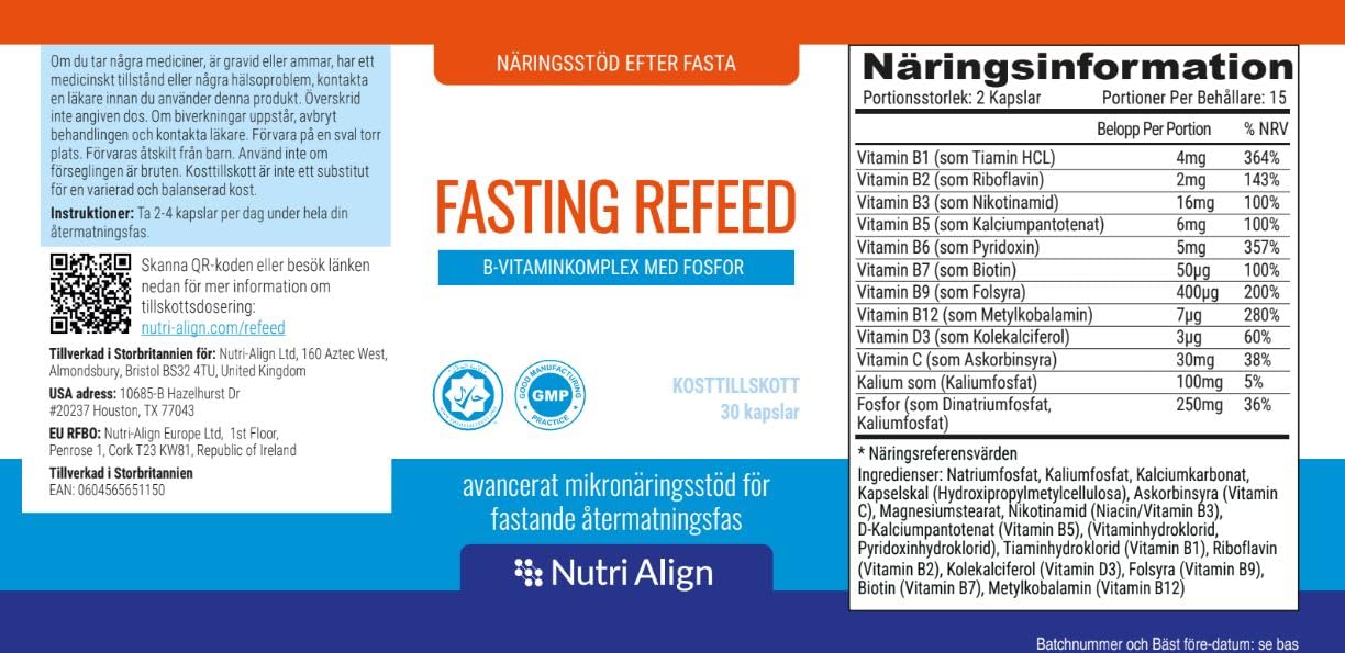 Nutri-Align Fasting Refeed Multivitamin | 30 Fasting Multi Vitamin Capsules | Multivitamin for Men & Women | Vitamin B Complex, Phosphorus & Vitamin D & C Fasting Multivitamins | Gluten Free Nutri-AlignBuy Supplements Australia