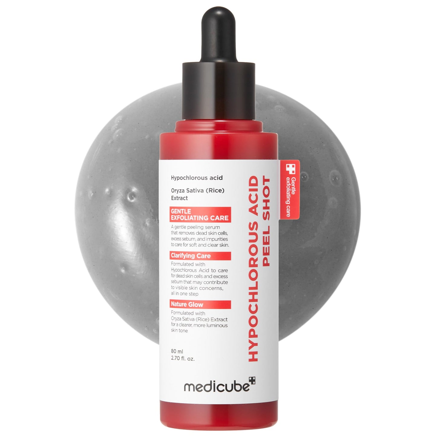 medicube Peel Shot with Hypochlorous Acid | Gentle Exfoliating Serum for Dead Skin Cells & Pores, Blackheads & Excess Sebum Control