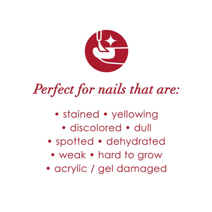 Dermelect Glowgetter Brightener + Perfector – Nail Strengthener, French Mani Tint & Glossy Top Coat | Repairs Yellowing, Peeling, Ridged & Damaged Nails - 0.4 fl oz