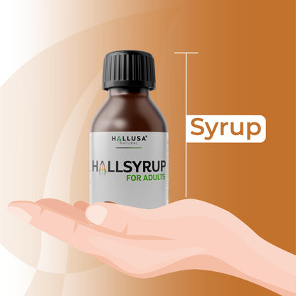 HallSyrup Herbal Supplement for Adults 4 oz – Natural Blend with Turmeric Extract 95%, Fresh Ginger Root, Pure Honey & Aloe Vera – Supports Throat Comfort, Seasonal Wellness & Everyday Vitality